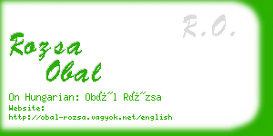 rozsa obal business card